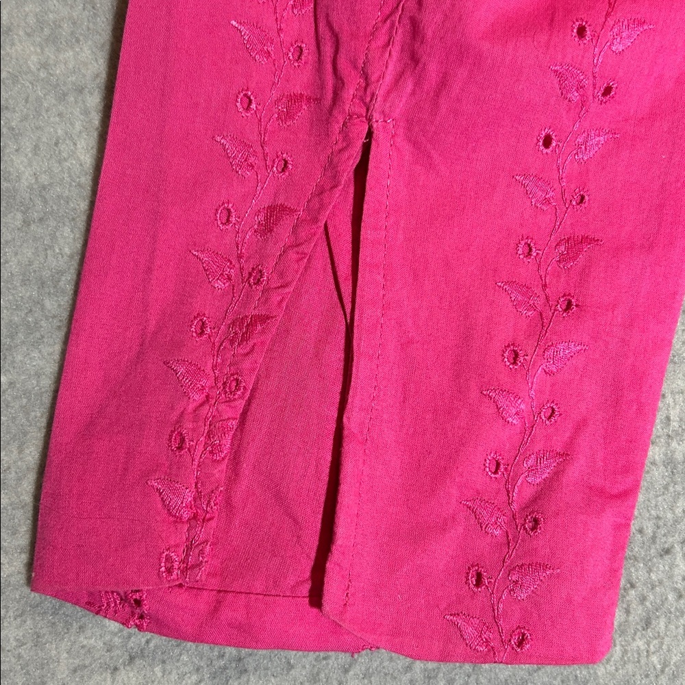 PIERRE CARDIN Y2K Naturalist Coquette Eyelet Embroidery Lined Cotton Jacket - Picture 10 of 16